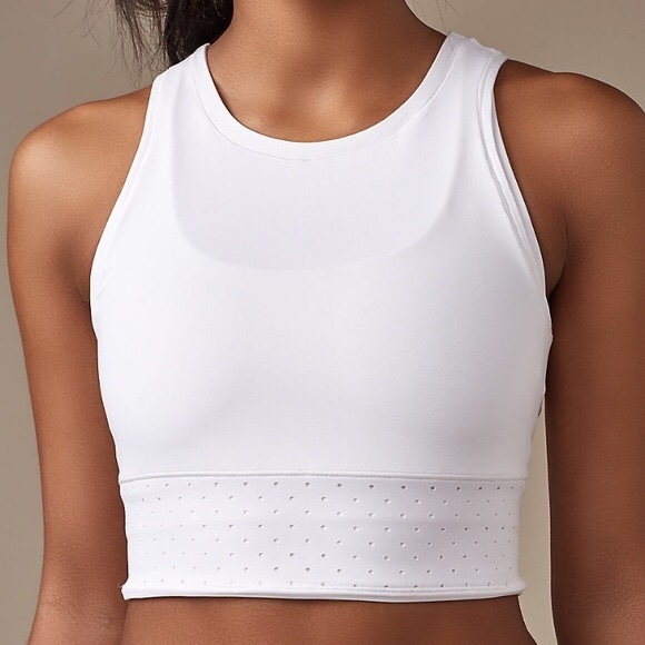 lululemon athletica Tops - Lululemon Mind over Miles Crop Top White 2 NWOT